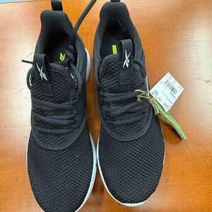 Reebok Men's Black and White Athletic Shoes